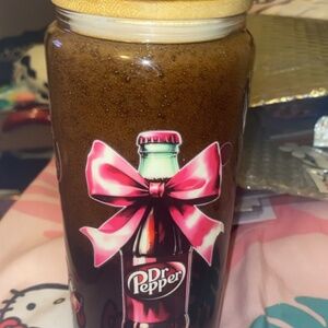 15oz glass snowglobe cup